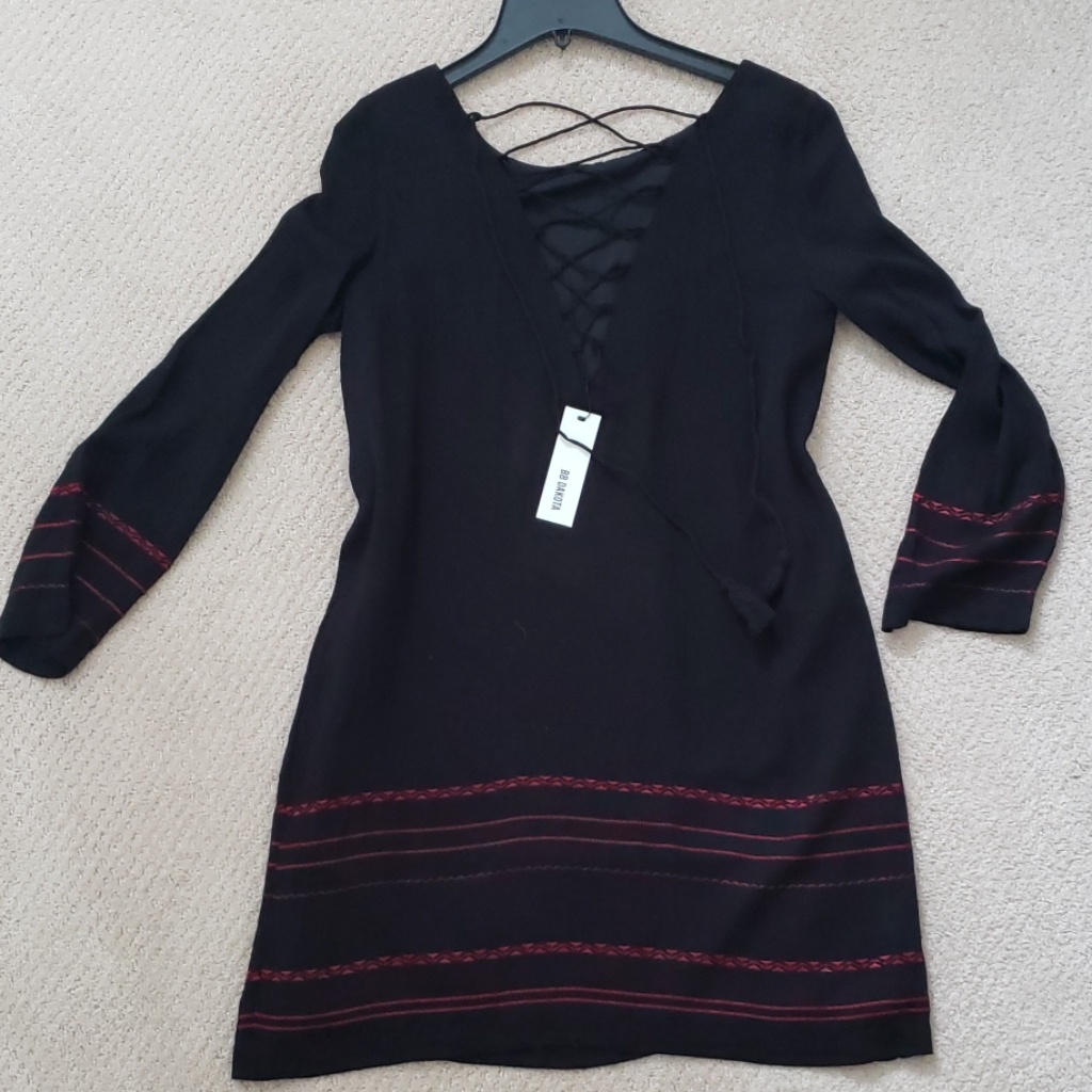 Embroidered Shift Dress